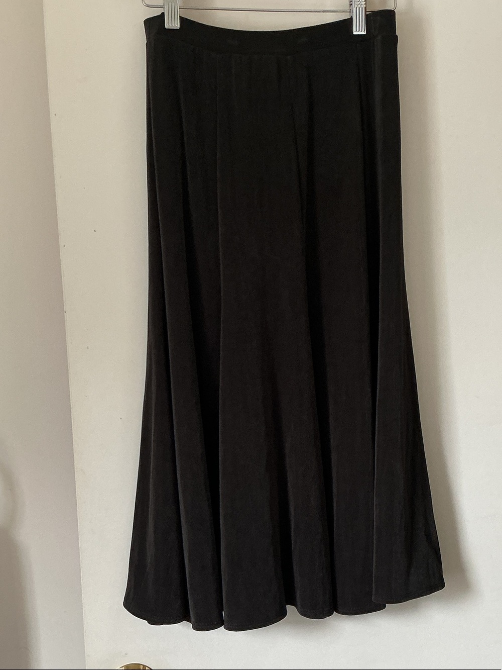 Classic Dark Brown Travelers A-Line Maxi Skirt - Women's